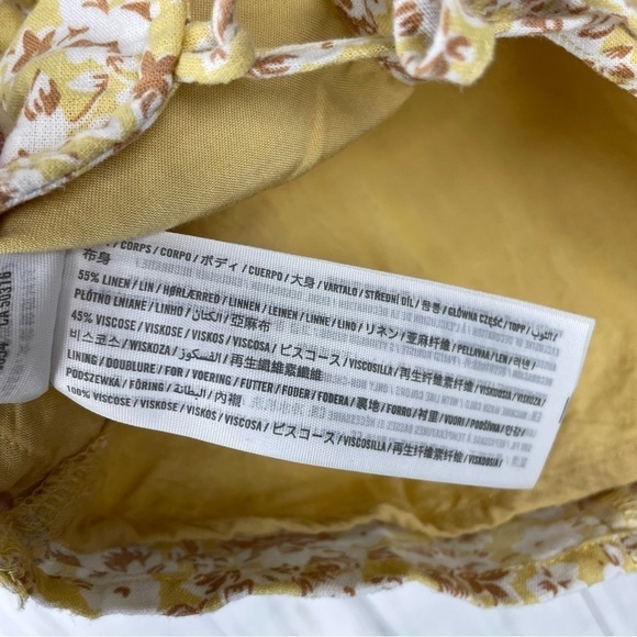 Abercrombie and Fitch yellow floral lace up top - Picture 5 of 5